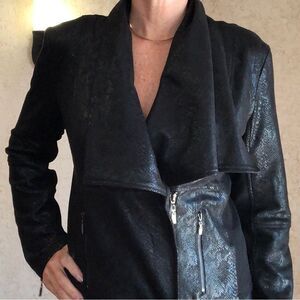 See And Be Seen faux suede Black Jacket